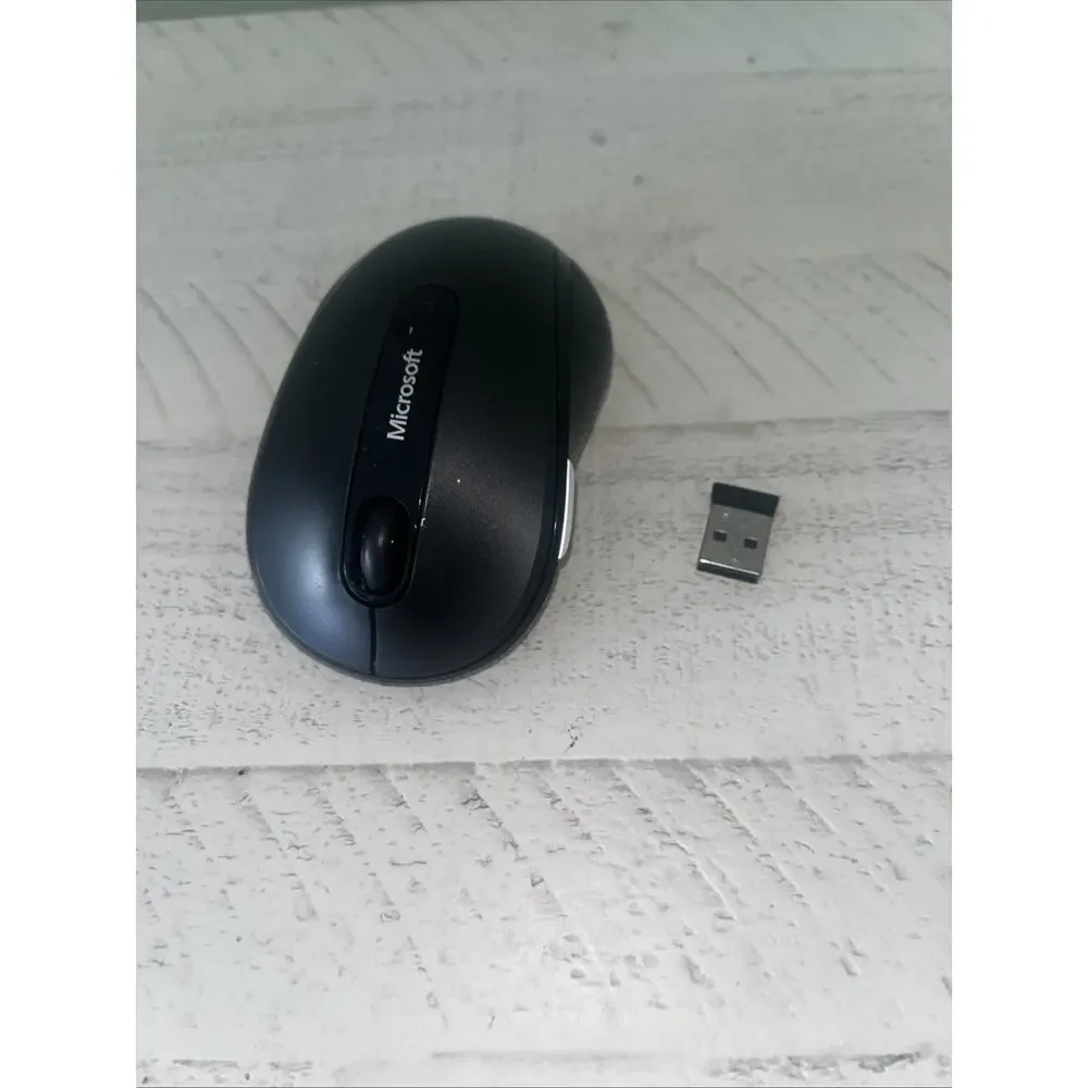 Microsoft Wireless Mobile Mouse 4000 Black With Dongle Model 1383 Tested & Works
